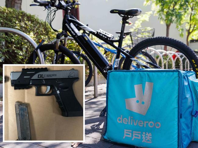 deliveroo driver's pain from gel gun