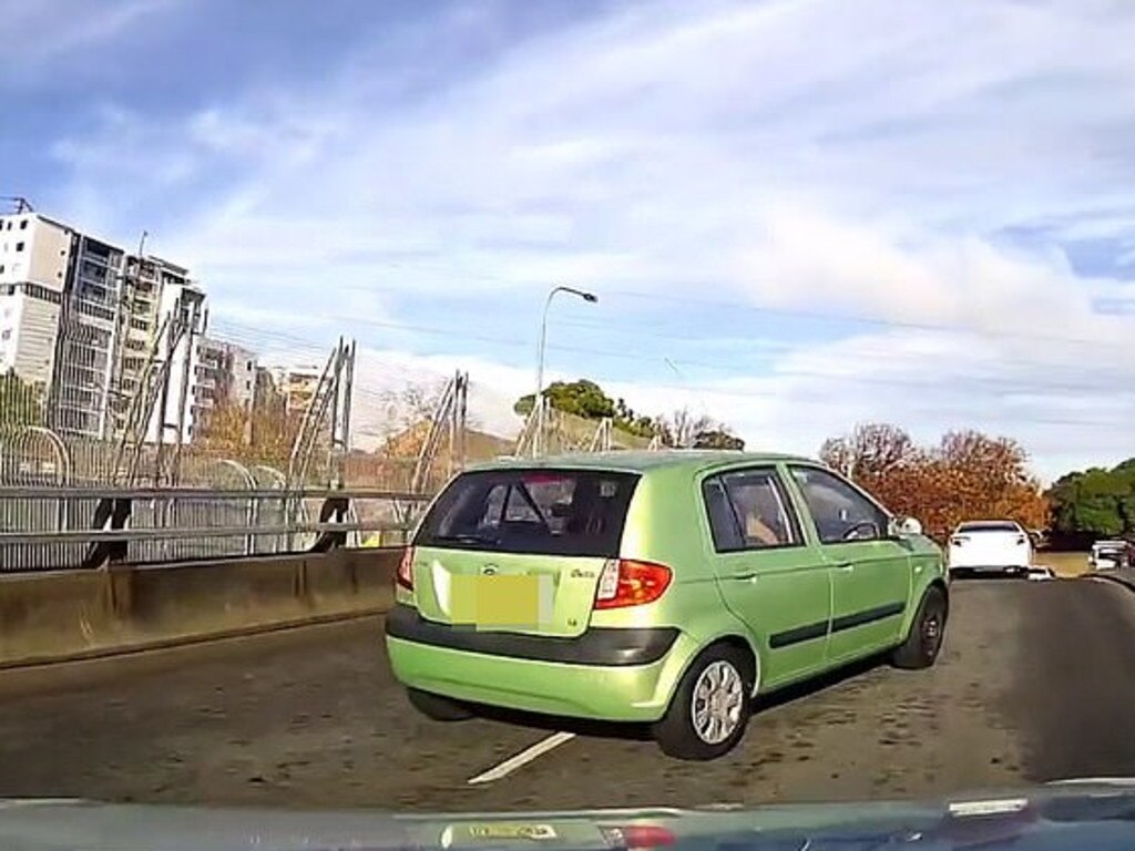 The dashcam owner was almost hit by the P-plater. Picture: Dashcam Owners Australia