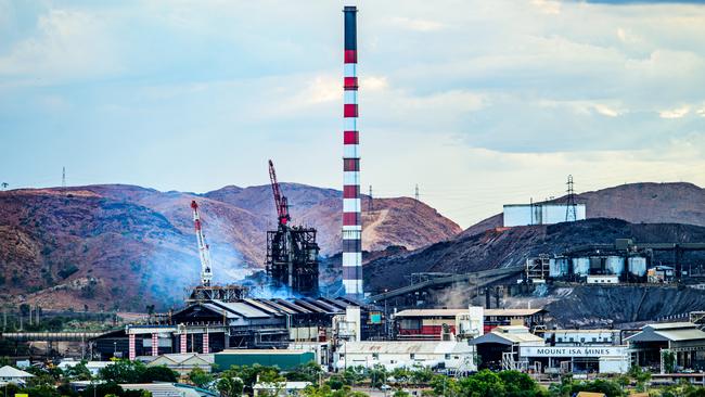 Glencore’s copper smelter at Mount Isa Mines. The company would maintain the copper smelter through other miners’ ore, despite the closure of its own copper operations. However, people such as Mount Isa Mayor Peta MacRae were concerned at the risk of the smelter’s closure as it was a significant piece of infrastructure for the industry. Picture: Scott Radford-Chisholm