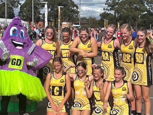 A Lower Clarence rep netball team in Sydney.