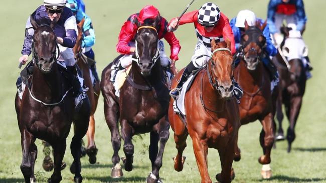 Trap For Fools causes a boilover in the Group 1 Mackinnon Stakes. 