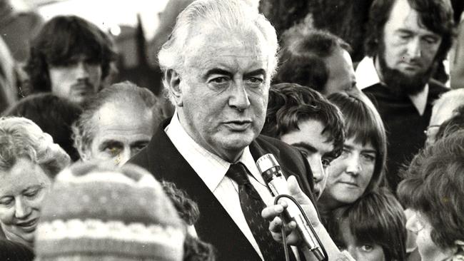 Ch-ch-changes: Gough Whitlam talks to the press back when journos had skills. 