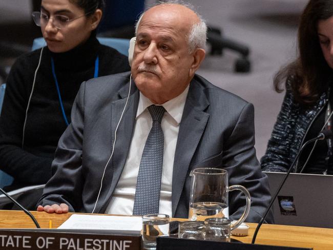 Palestinian Ambassador to the United Nations Riyad Mansour. Picture: AFP