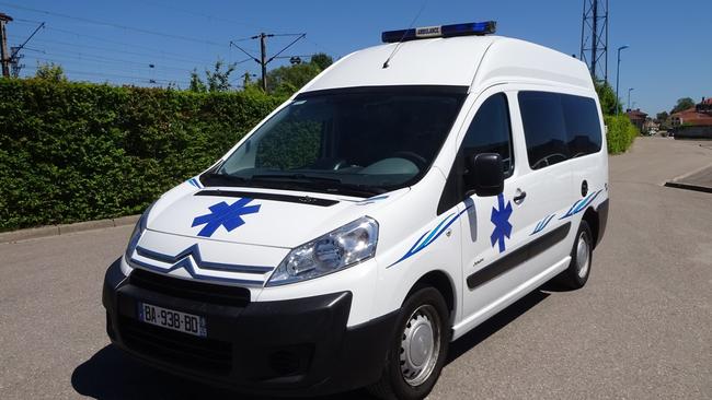 One of the ambulances Spenceley delivered to Ukraine. Picture: Supplied