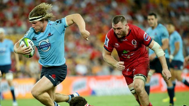 Michael Hooper of NSW during the Super Rugby match between the Queensland Reds and the NSW Waratahs. Pic Darren England.