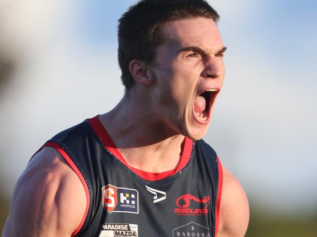 SANFL Round 5 Port v Norwood - Nick Lowden gets Norwood back within a kick in the last few minutes Picture: Cory Sutton