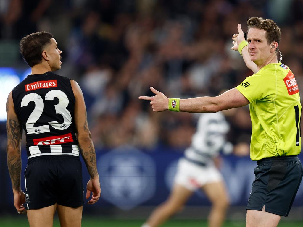 The Pies were on the wrong side of some tough calls. Picture: Michael Willson/AFL Photos via Getty Images