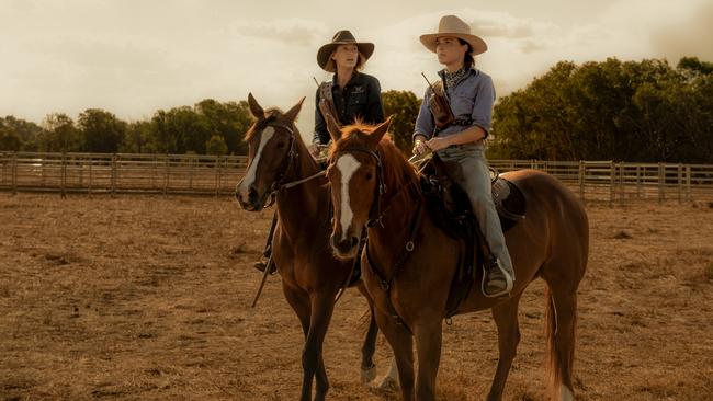 Akubras, horses, and rifles feature heavily in Netflix’s first-look images of Territory. Picture: Supplied.