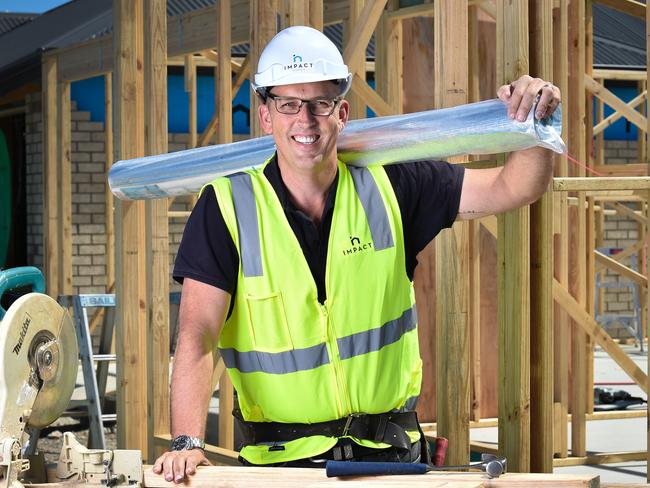 ROB Harder started life on the tools as a builderÕs labourer and carpenter. Now the former chippy runs QueenslandÕs biggest home builder, the Impact Group, and is looking to expand into southern states such as Victoria.Picture: NIGEL HALLETT