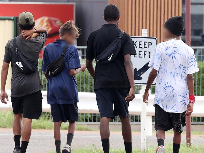 HOLD COURIER MAIL EMBARGO 25TH FEB  Group of youth in Mount Isa, youth crime in Mount Isa. Picture: Liam Kidston