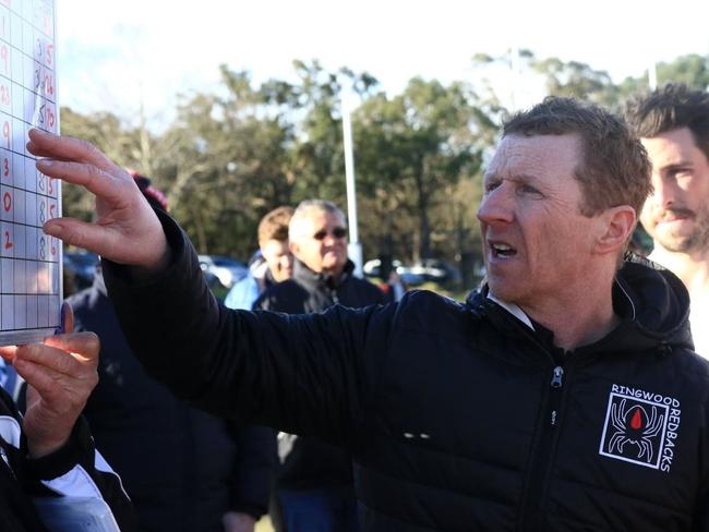 Ringwood coach Brett Rowe. Picture: Davis Harrigan