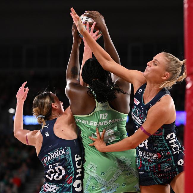 Jhaniele Fowler-Nembhard will be a focus for the Vixens’ defence this weekend. Picture: Daniel Pockett/Getty Images