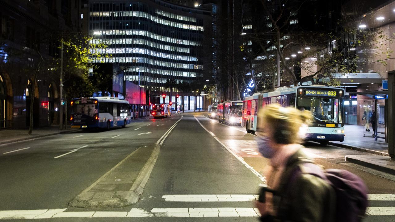 An empty Martin Place in the CBD. Picture: Jenny Evans/Getty Images