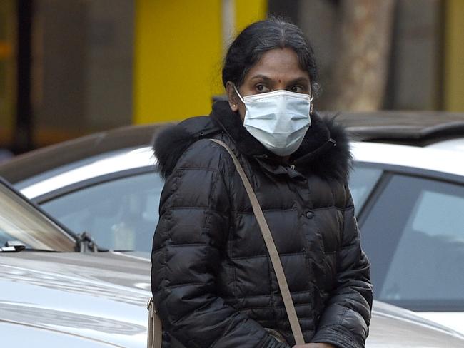 Kumuthini Kannan arrives at the Melbourne Supreme Court for a plea hearing after being found guilty of keeping a woman as a slave. Picture: NCA NewsWire / Andrew Henshaw