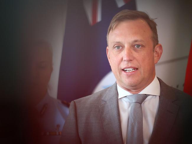 BRISBANE, AUSTRALIA - NewsWire Photos FEBRUARY 12, 2024: Queensland Premier Steven Miles during a press conference in Brisbane. Picture: NCA NewsWire/Tertius Pickard