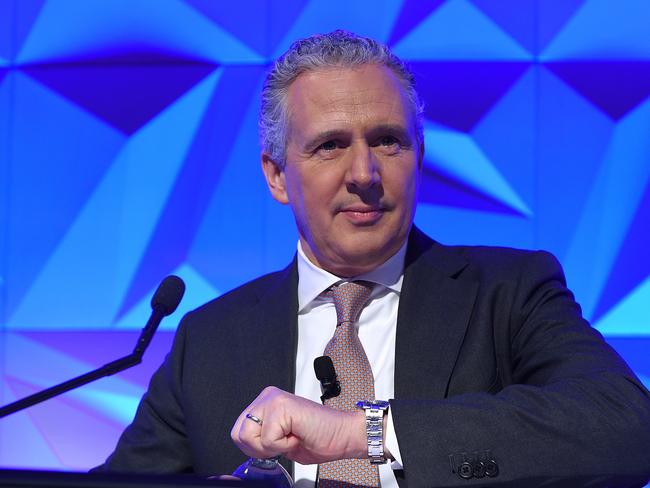 Telstra CEO Andrew Penn looks on ahead of the company's annual general meeting, in Sydney, Tuesday, Oct. 11, 2016. Telstra chairman John Mullen says there is 