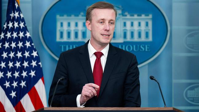 National Security Adviser Jake Sullivan said the new steps included measures against the shipping companies that help Iran illicitly smuggle oil around the world. Picture: AFP