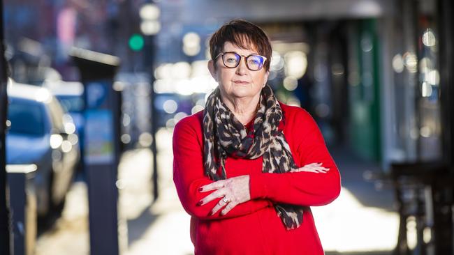 Winning's Newsagency co-owner Lisa Martin says parking meter changes in North Hobart is causing stress for customers and damaging small business. Picture: Richard Jupe