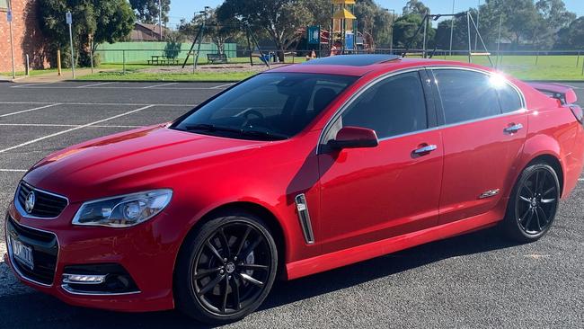 Anthony Bonacci’s Holden Commodore has been extensively damaged.