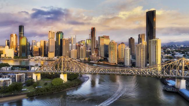 Developing Queensland - Brisbane skyline.