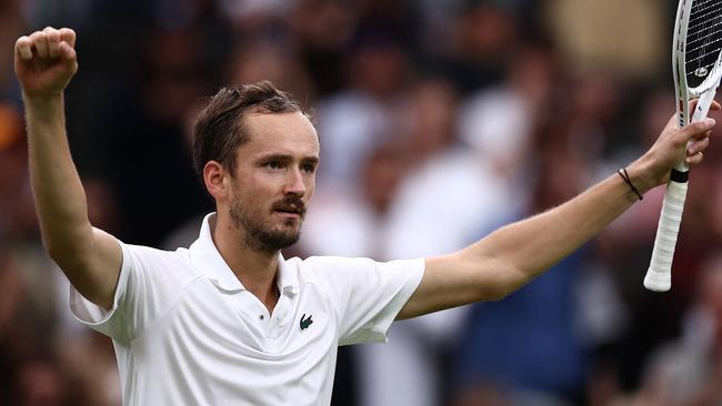 Daniil Medvedev will face Carlos Alcaraz in the semi-finals. Picture: Henry Nicholls/AFP