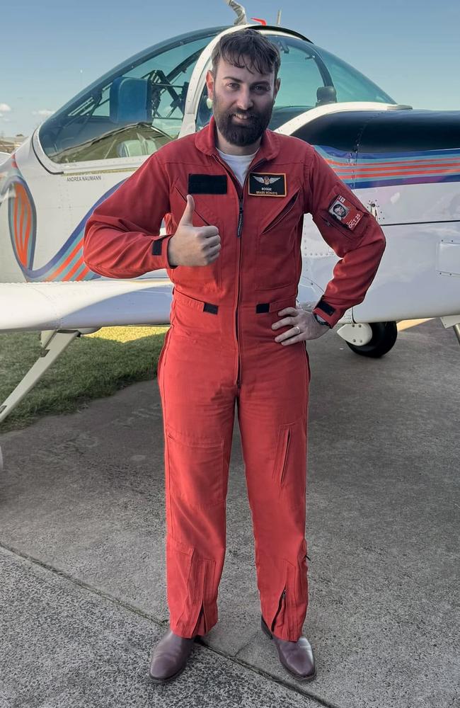 Toowoomba pilot Jake Naumann has sent a message sky high to the world, wishing them all a Merry Christmas.