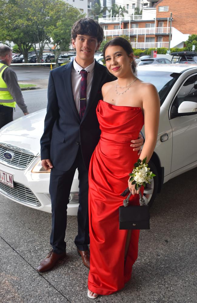 Daniel Merola and Tahlia Hetaraka at the Beerwah State High School Formal held at Maroochy RSL on November 14, 2024. Picture: Sam Turner