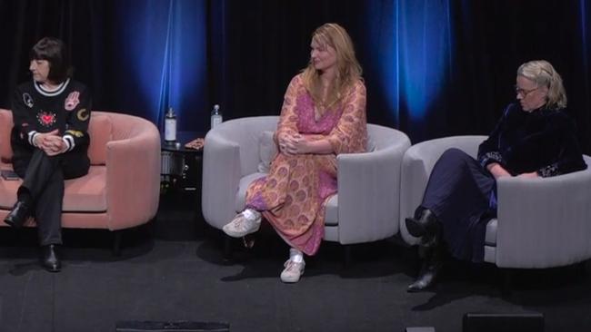 From left: Niki Savva, Amy Remeikis and Laura Tingle at the Sydney Writers Festival on Sunday.