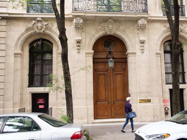 Epstein’s East 71st Street Upper East Side mansion in Manhattan. Picture: AFP