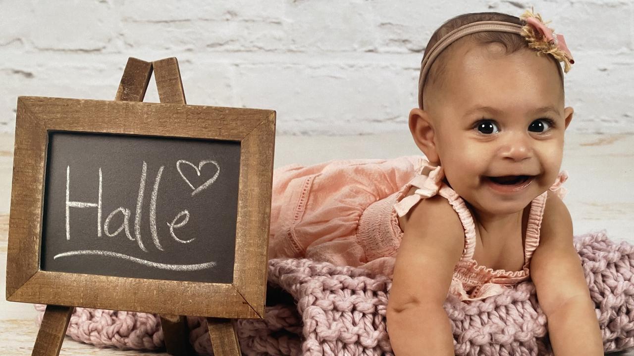 Halle Rae Wosomo, of Rosebery, at 5 months old, and pretty in pink. Halle loves smiling for the camera. Picture: Now Forever Photography Australia