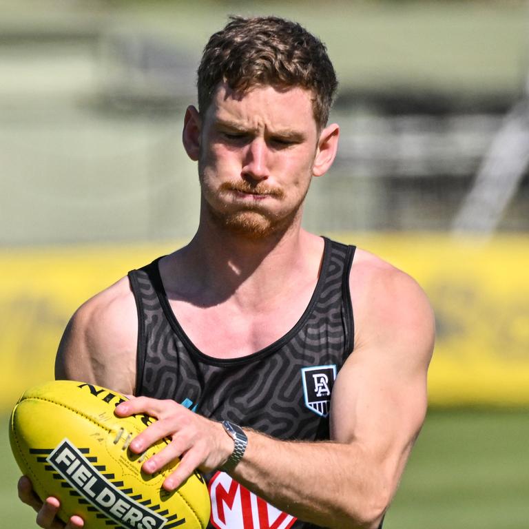 Kane Farrell has been back in full training at Alberton but will not play in Friday night’s preliminary final against Sydney. Picture: Brenton Edwards