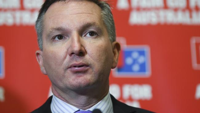 Shadow Treasurer Chris Bowen responds to MYEFO. Picture: AAP.