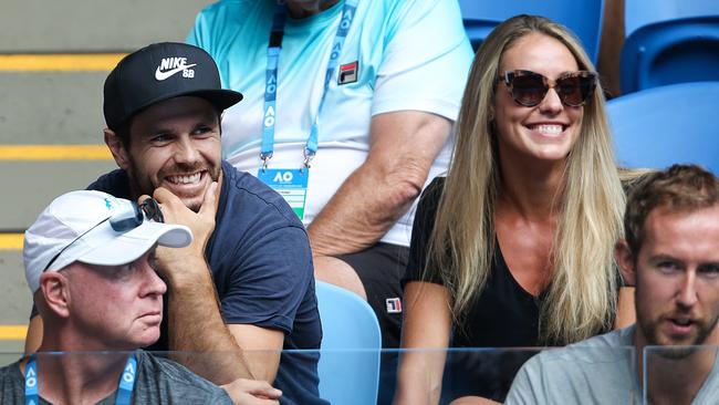 Trent and Brooke at the Australian Open. Picture: Ian Currie