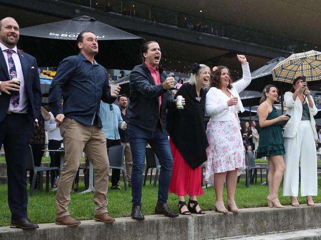 Fans enjoy the races at Rosehill Gardens on Saturday. Picture: David Swift