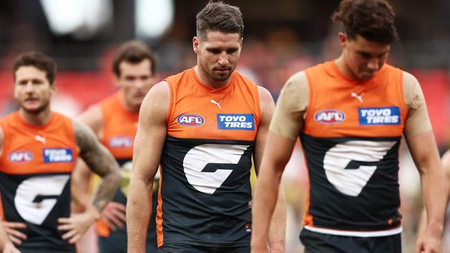 The Giants shot themselves in the foot against Richmond. Picture: Matt King/AFL Photos/via Getty Images