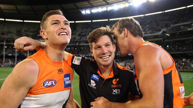 Lachlan Keeffe (right) played an important role in the preliminary final, shutting down Brody Mihocek. Picture: Phil Hillyard.