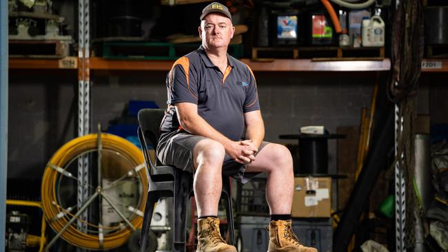 Tony Devos said the industrial action will put small accredited service providers out of business. Pictured in his warehouse in Arndell Park. Photo: Tom Parrish