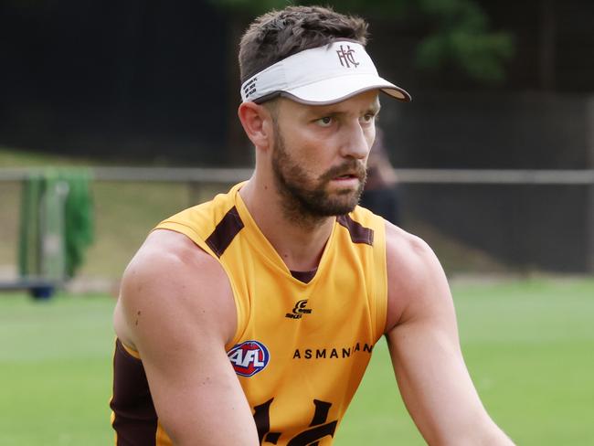 Jack Gunston at Hawthorn AFL training in Mulgrave. Tuesday, February 4, 2025. Picture: David Crosling