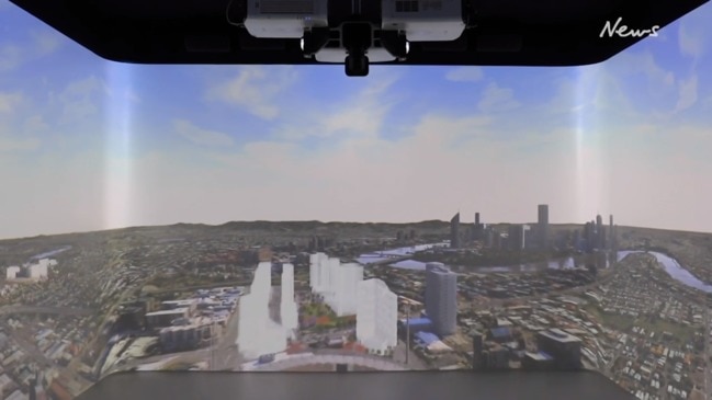 3D view from the Cross River Rail Reality Theatre