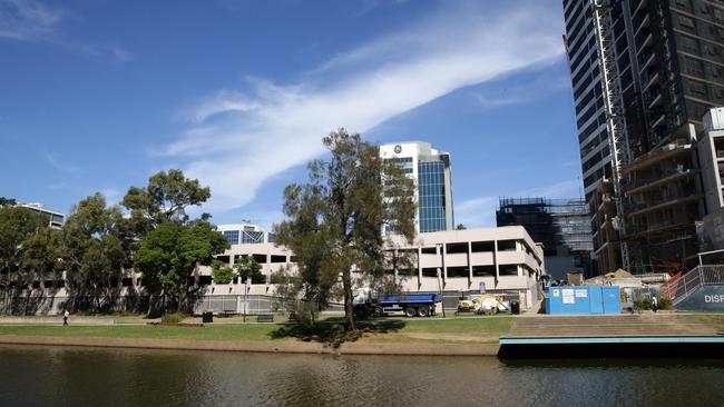 Site of the preferred location for Parramatta’s new Powerhouse Museum. Picture: Jonathan Ng