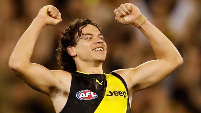 Daniel Rioli after the Tigers’ win over the GWS Giants.