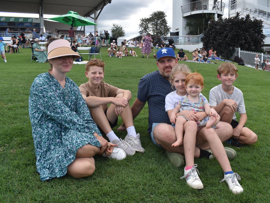 The Kerr family at Ipswich Turf Club. Picture: Grace Koo