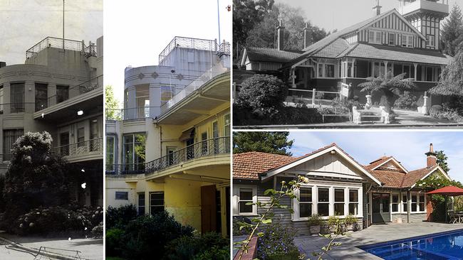 “Then and now” images of the mansion at Burnham Beeches Sherbrooke, and Kenloch Olinda.