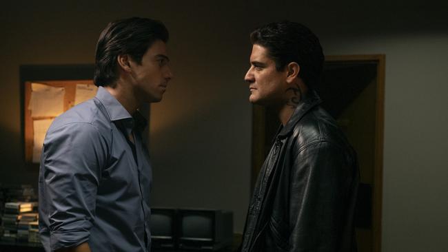 Lincoln Younes (left) as the character of John Ibrahim with Claude Jabbour as the character of Sam Ibrahim in Paramount's Last King of The Cross Season 1. Photo: Supplied