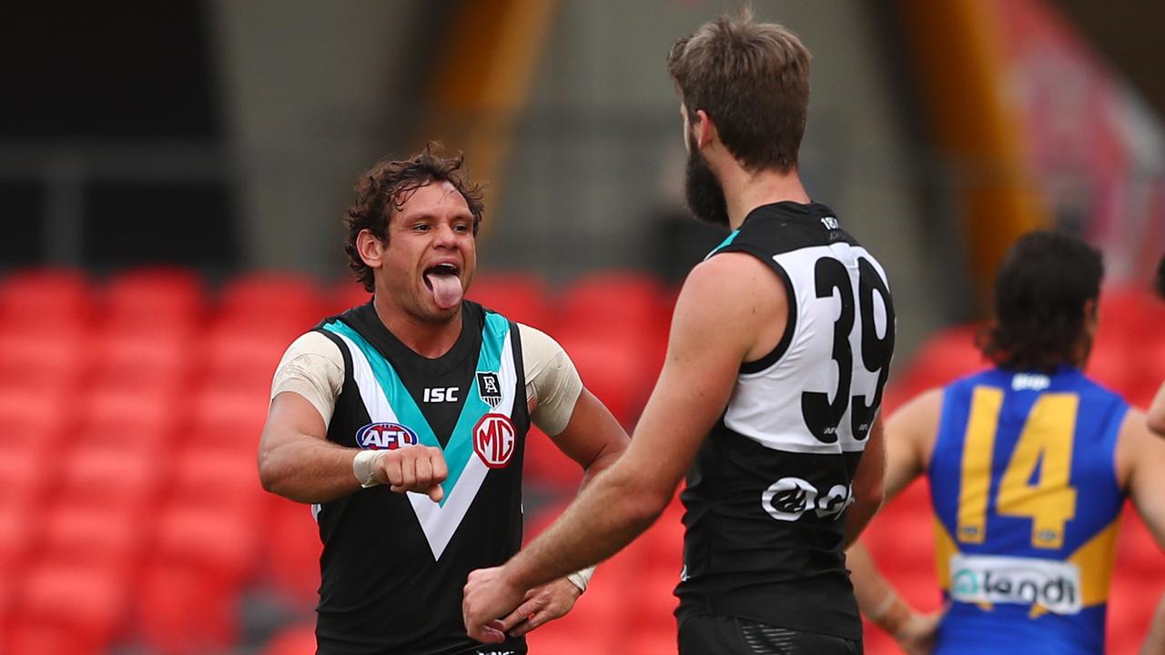 Port Adelaide is still unbeaten in 2020 after a huge win over West Coast. (Photo by Chris Hyde/Getty Images)