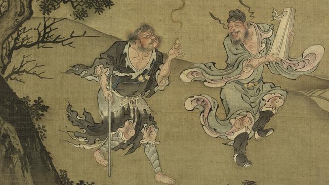 Detail from <i>Eight immortals</i> by Wang Zhongqian (active 1368–98).