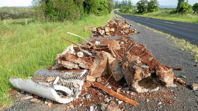 Lismore City Council have identified those responsible for an illegal dump on the corner of Leslie Lane and Wyrallah Rd. Picture: contributed