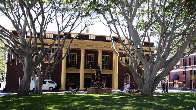 Manly Town Hall in 2015 — prior to the council’s merger into Northern Beaches Council. Picture: Manly Daily