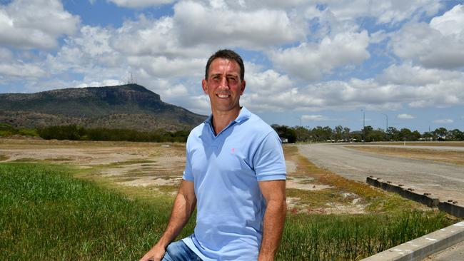 Shaun McCarthy has revealed plans for an epic project to be built at a vacant block of land next to the race course and opposite Fairfield Central. Picture: Evan Morgan