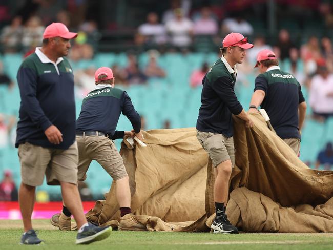 Rain in Sydney has almost become an expectation for cricket goers. Picture: Cameron Spencer/Getty Images